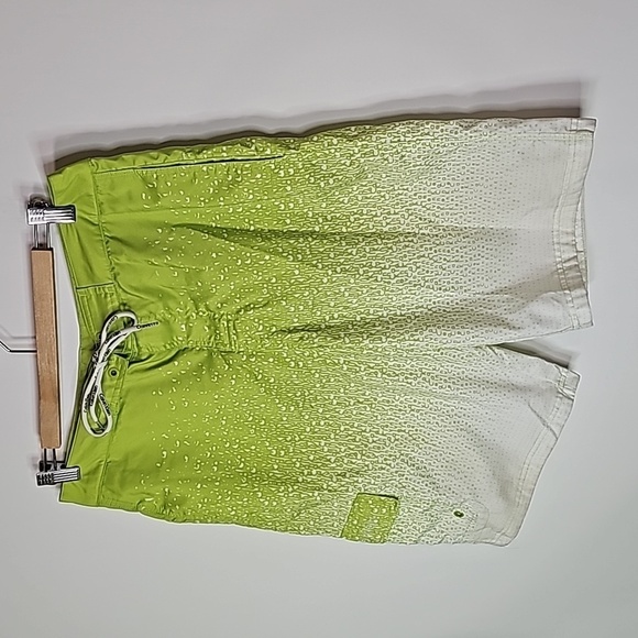 Calvin Klein large lime green and white board shorts - Picture 2 of 6